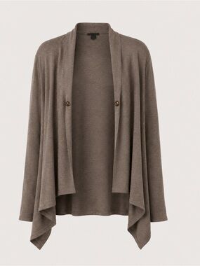 ALYX Woman for JCPenney 1X Taupe Brown Flyaway Open Front Cardigan
